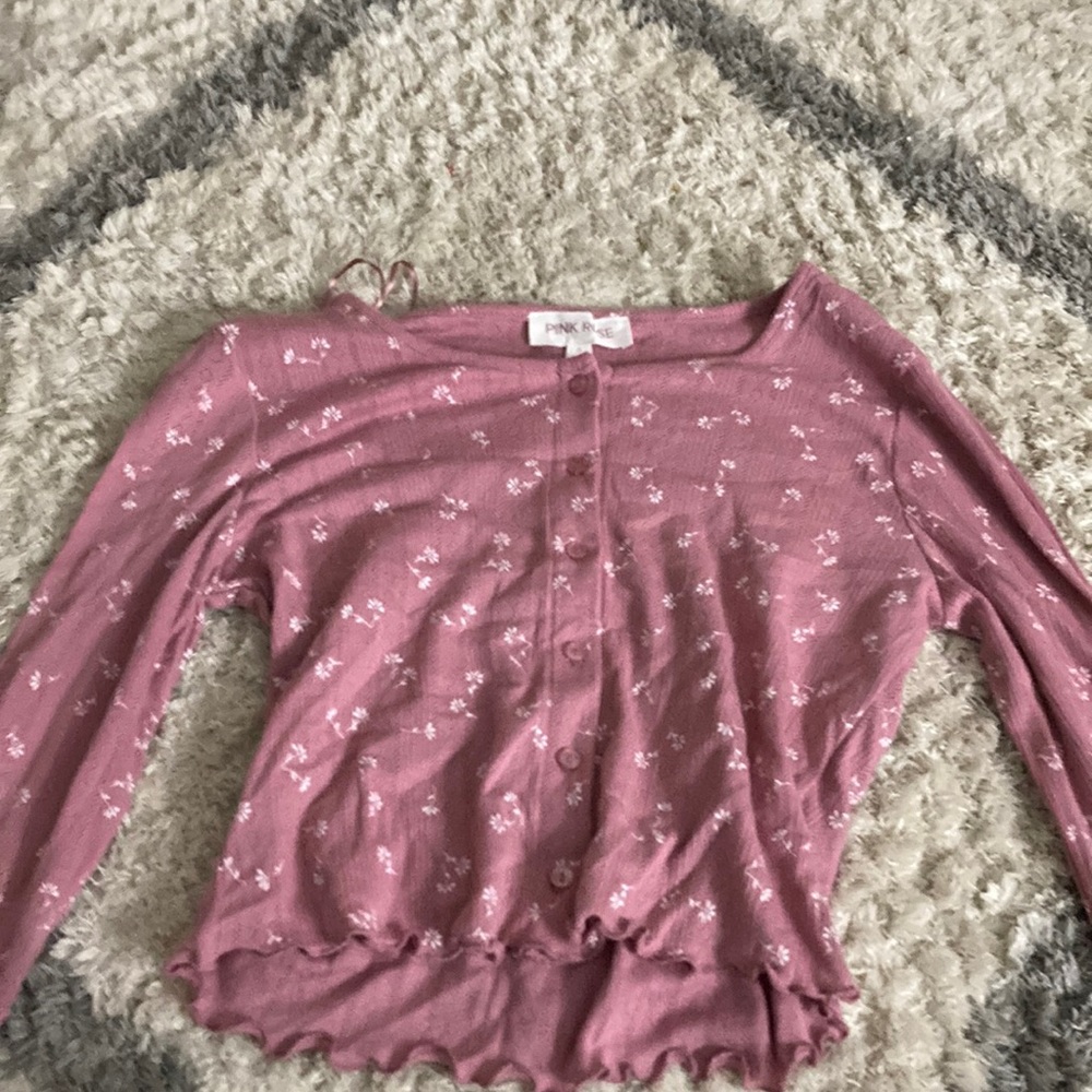 Pink rose cardigan